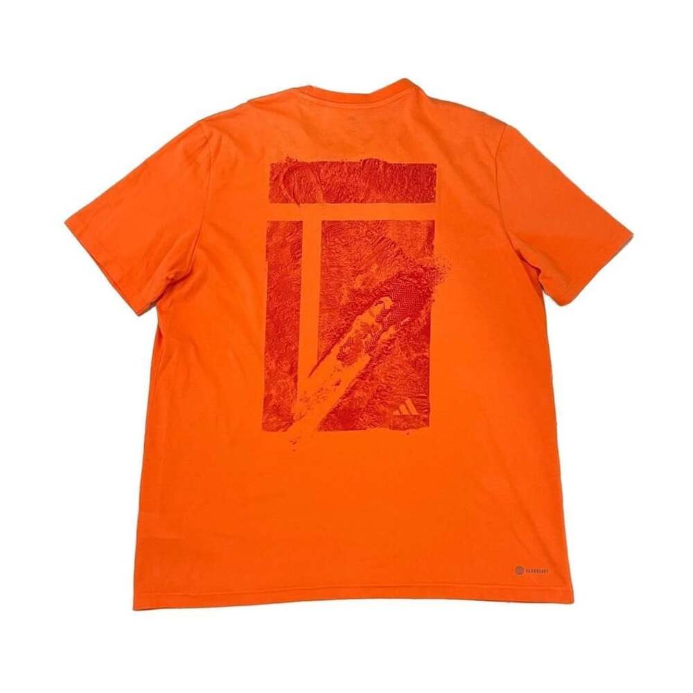 Adidas Aeroready Orange Graphic T-Shirt Men's XL